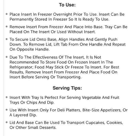 Pampered Chef Small Square Cool and Serve with 4 Section Tray Charcuterie Picnic - Picture 16 of 16